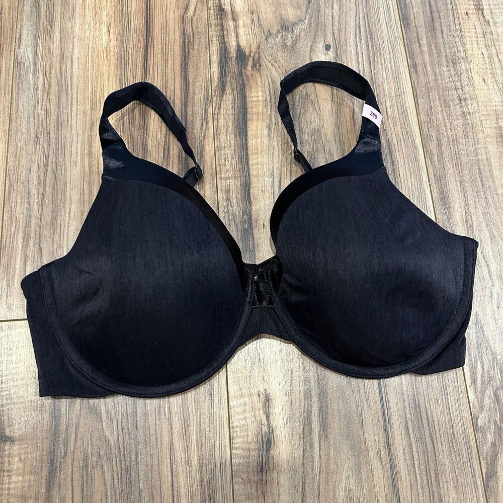 Vanity Fair Illumination Full-Figure Underwire Bra 38D Black Molded Cup #76338